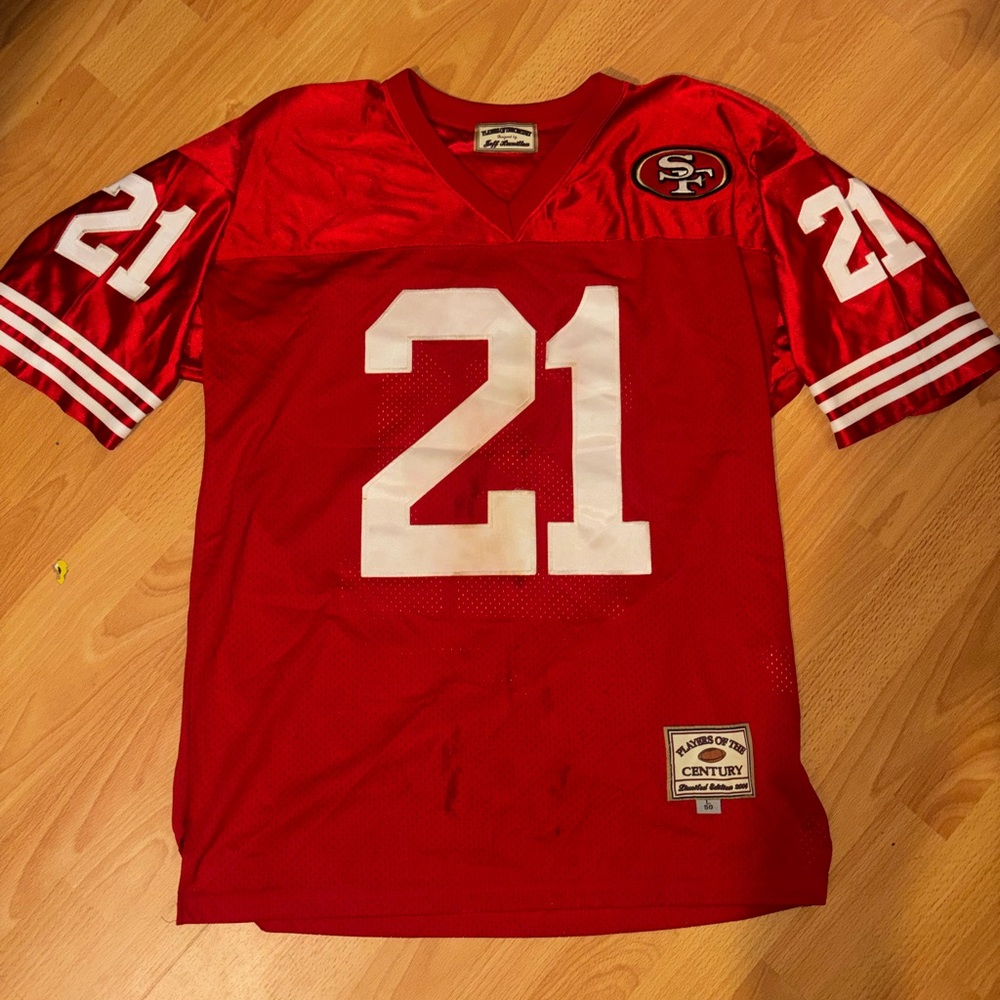 Jeff Hamilton NFL San Francisco 49ers Deion Sanders #21 Limited Edition Jersey